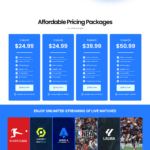 IPTV Template Attractiveness in Blue and White