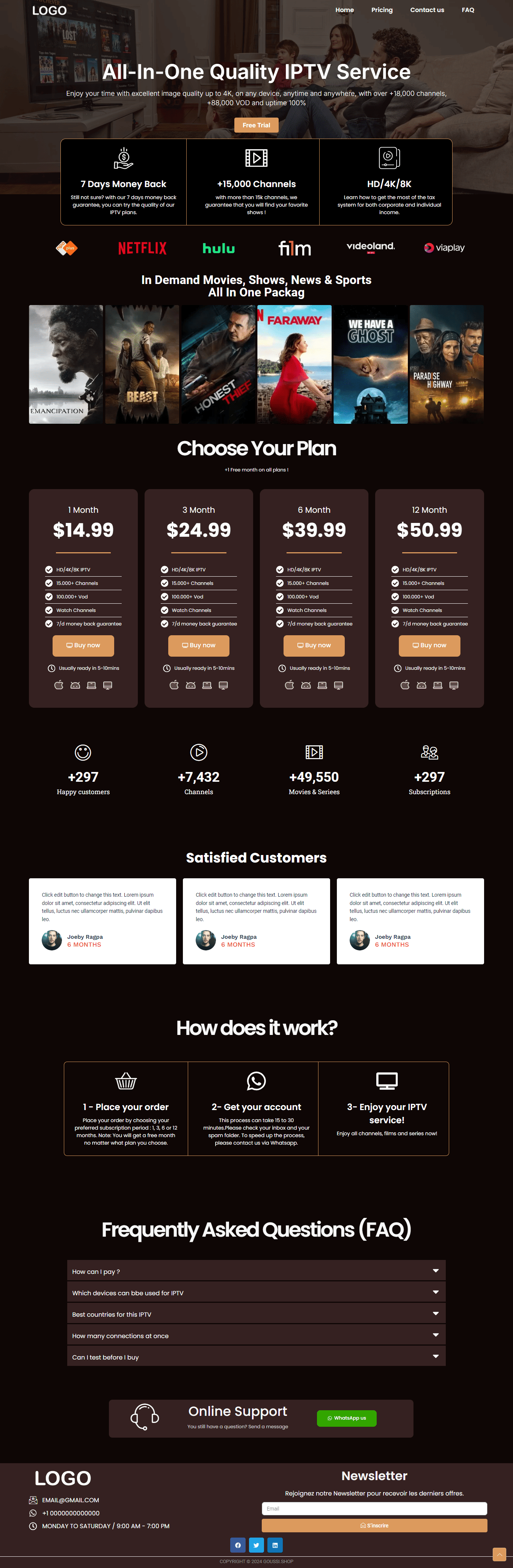 IPTV Template Brown Simple