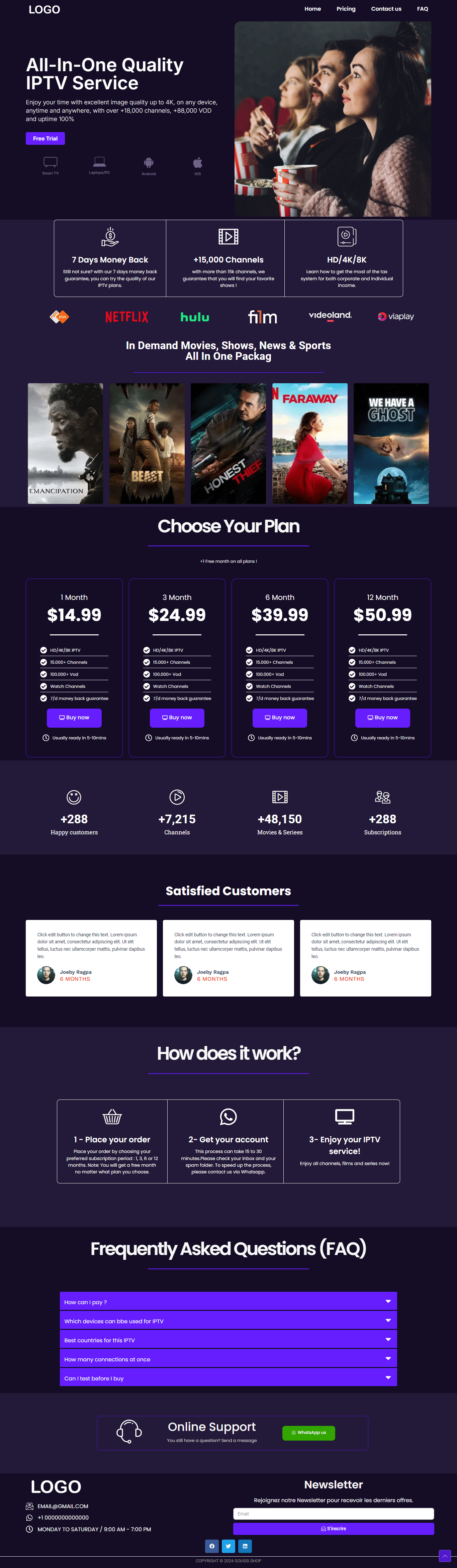 IPTV Template Purple Amazing