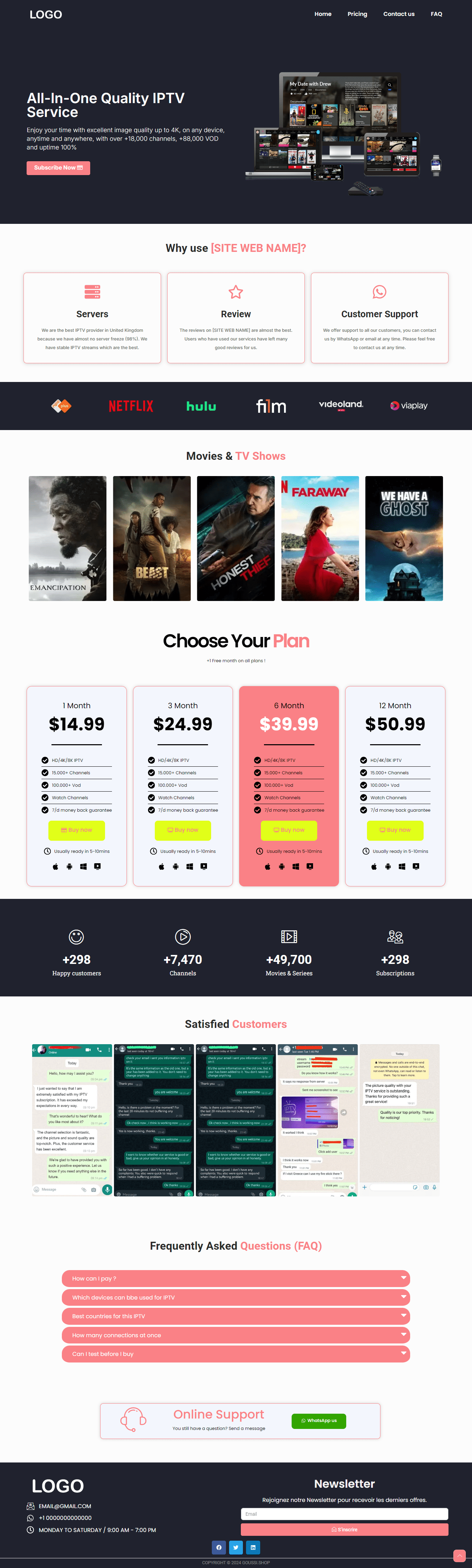 IPTV Template Red Different Colors